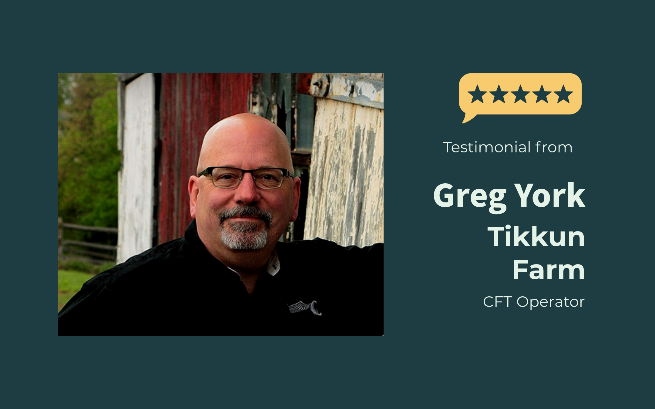 Testimonial Greg York of Tikkun Farm